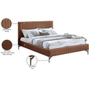  Color_Cognac  Size_Queen  -- Gallo Cognac Vegan Leather Upholstered Queen Bed IMAGE 10