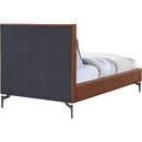 Color_Cognac  Size_Twin  -- Gallo Cognac Vegan Leather Upholstered Twin Bed IMAGE 5