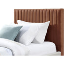  Color_Cognac  Size_Twin  -- Gallo Cognac Vegan Leather Upholstered Twin Bed IMAGE 6