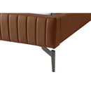 Meridian Gallo Cognac Vegan Leather Twin Bed IMAGE 7