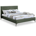  Color_Green  Size_Full  -- Gallo Green Vegan Leather Upholstered Full Bed IMAGE 1