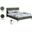  Color_Green  Size_King  -- Gallo Green Vegan Leather Upholstered King Bed IMAGE 10