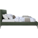 Meridian Gallo Green Vegan Leather Queen Bed IMAGE 4