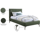  Color_Green  Size_Twin  -- Gallo Green Vegan Leather Upholstered Twin Bed IMAGE 10