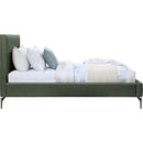  Color_Green  Size_Twin  -- Gallo Green Vegan Leather Upholstered Twin Bed IMAGE 4