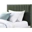  Color_Green  Size_Twin  -- Gallo Green Vegan Leather Upholstered Twin Bed IMAGE 6