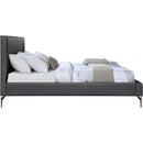  Color_Grey  Size_Full  -- Gallo Grey Vegan Leather Upholstered Full Bed IMAGE 4