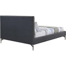  Color_Grey  Size_Full  -- Gallo Grey Vegan Leather Upholstered Full Bed IMAGE 5