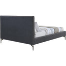 Meridian Gallo Dark Grey Vegan Leather Full Bed IMAGE 5