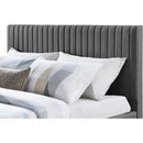 Meridian Gallo Dark Grey Vegan Leather Full Bed IMAGE 6