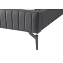  Color_Grey  Size_Twin  -- Gallo Grey Vegan Leather Upholstered Twin Bed IMAGE 7