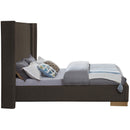 Meridian Halton Brown Boucle Fabric King Bed (3 Boxes) IMAGE 5