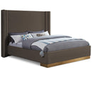 Meridian Halton Brown Boucle Fabric Queen Bed (3 Boxes) IMAGE 1