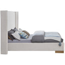  Color_Cream/ Gold  Size_King  -- Halton Cream Boucle Fabric Upholstered King Bed IMAGE 5