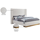Meridian Halton Cream Boucle Fabric Queen Bed (3 Boxes) IMAGE 8