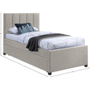  Color_Beige -- Meridian Harper Twin Upholstered Panel Bed IMAGE 10