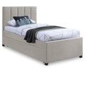  Color_Beige -- Meridian Harper Twin Upholstered Panel Bed IMAGE 1