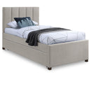  Color_Beige -- Meridian Harper Twin Upholstered Panel Bed IMAGE 1