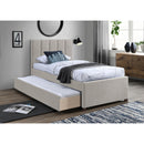  Color_Beige -- Meridian Harper Twin Upholstered Panel Bed IMAGE 2