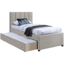  Color_Beige -- Meridian Harper Twin Upholstered Panel Bed IMAGE 3