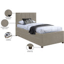  Color_Beige -- Meridian Hudson Twin Upholstered Panel Bed IMAGE 10