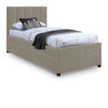  Color_Beige -- Meridian Hudson Twin Upholstered Panel Bed IMAGE 1