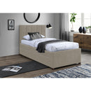  Color_Beige -- Meridian Hudson Twin Upholstered Panel Bed IMAGE 2