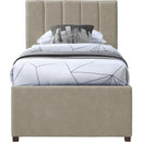  Color_Beige -- Meridian Hudson Twin Upholstered Panel Bed IMAGE 3