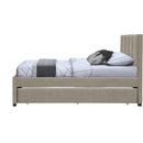 Color_Beige -- Meridian Hudson Twin Upholstered Panel Bed IMAGE 4