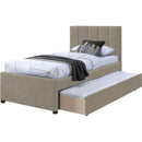  Color_Beige -- Meridian Hudson Twin Upholstered Panel Bed IMAGE 6