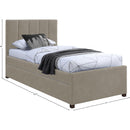 Color_Beige -- Meridian Hudson Twin Upholstered Panel Bed IMAGE 9