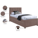  Color_Brown -- Hudson Brown Vegan Leather Upholstered Twin Trundle Bed IMAGE 10