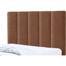  Color_Cognac -- Hudson Cognac Vegan Leather Upholstered Twin Trundle Bed IMAGE 7