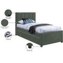  Color_Green -- Hudson Green Vegan Leather Upholstered Twin Trundle Bed IMAGE 10