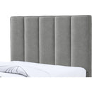  Color_Grey -- Hudson Grey Vegan Leather Upholstered Twin Trundle Bed IMAGE 7