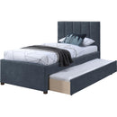  Color_Navy -- Hudson Navy Vegan Leather Upholstered Twin Trundle Bed IMAGE 6