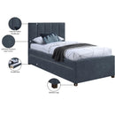  Color_Navy -- Hudson Navy Vegan Leather Upholstered Twin Trundle Bed IMAGE 9