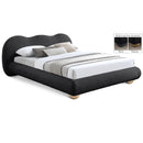  Color_Black Size_Full -- Hyde Black Boucle Fabric Upholstered Full Bed IMAGE 1