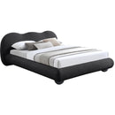  Color_Black Size_Full -- Hyde Black Boucle Fabric Upholstered Full Bed IMAGE 2