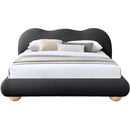  Color_Black Size_Full -- Hyde Black Boucle Fabric Upholstered Full Bed IMAGE 5