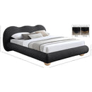 Meridian Hyde Black Boucle Fabric King Bed (3 Boxes) IMAGE 11