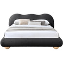 Meridian Hyde Black Boucle Fabric Queen Bed (3 Boxes) IMAGE 5
