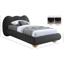  Color_Black  Size_Twin  -- Hyde Black Boucle Fabric Upholstered Twin Bed IMAGE 11