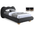  Color_Black Size_Twin -- Meridian Hyde Upholstered Panel Bed IMAGE 1