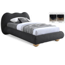 Meridian Hyde Black Boucle Fabric Twin Bed (3 Boxes) IMAGE 1