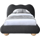  Color_Black  Size_Twin  -- Hyde Black Boucle Fabric Upholstered Twin Bed IMAGE 5
