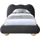 Meridian Hyde Black Boucle Fabric Twin Bed (3 Boxes) IMAGE 5