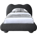 Meridian Hyde Black Boucle Fabric Twin Bed (3 Boxes) IMAGE 6
