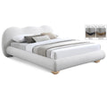  Color_Cream  Size_Full  -- Hyde Cream Boucle Fabric Upholstered Full Bed IMAGE 1