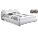  Color_Cream  Size_King  -- Hyde Cream Boucle Fabric Upholstered King Bed IMAGE 1
